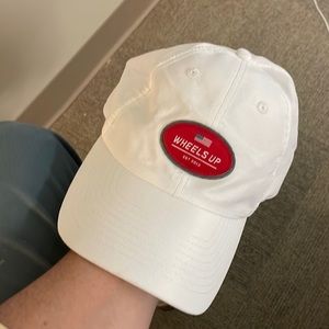 Wheels up white hat